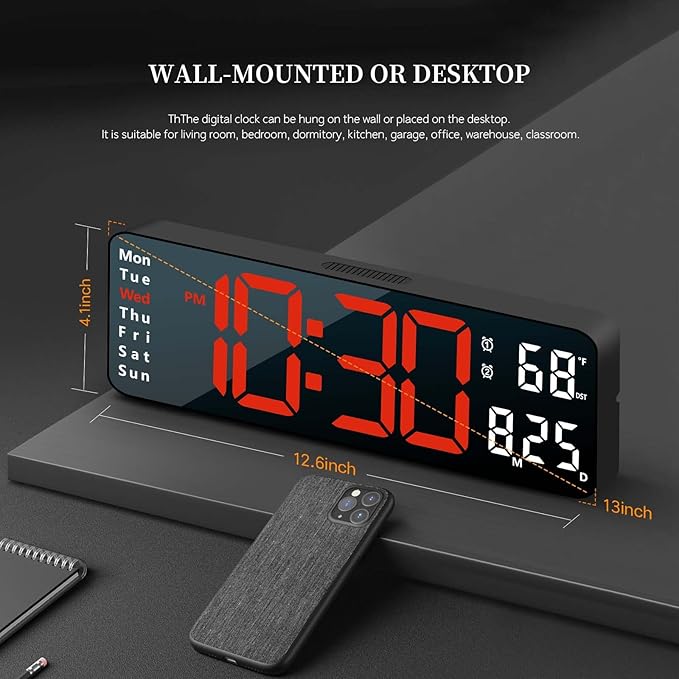 Digital Clock, Digital Wall Clock