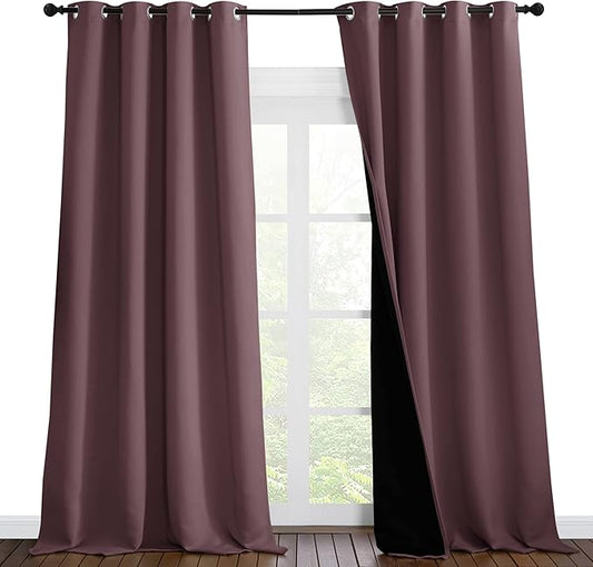 NICETOWN Room Warming Thermal Insulated 100% Blackout Curtains, Sound Proof