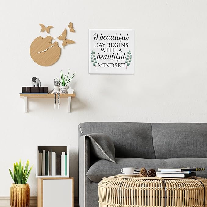 Motivational Eucalyptus Wall Art Decor, Inspirational Green Botanical Pictures