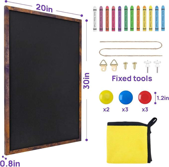 Magnetic Chalkboard, 20x30 Inches Blackboard