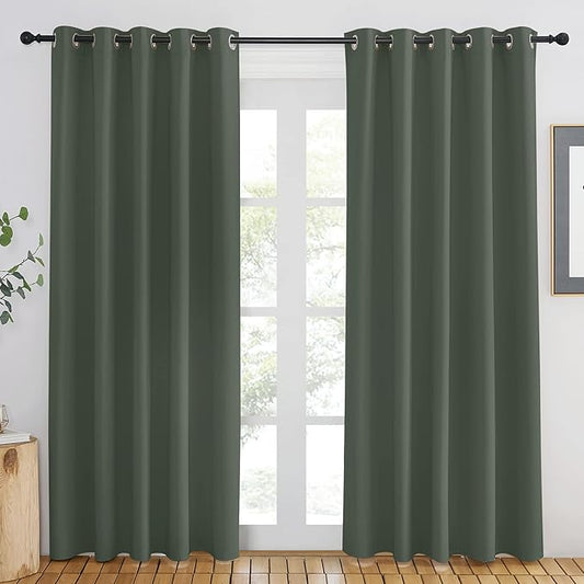 NICETOWN Blackout Curtain for Windows 84 inch Long