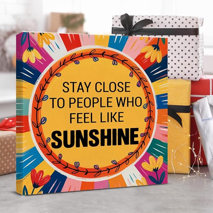 Inspirational Sunshine Wall Art Decor, Motivational Canvas Painting Pictures