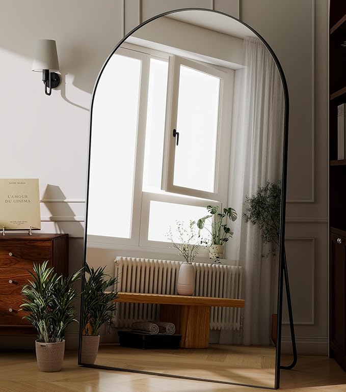 GLSLAND 72"x44" Arched Full Length Mirror – Oversized Full Body Floor Mirror