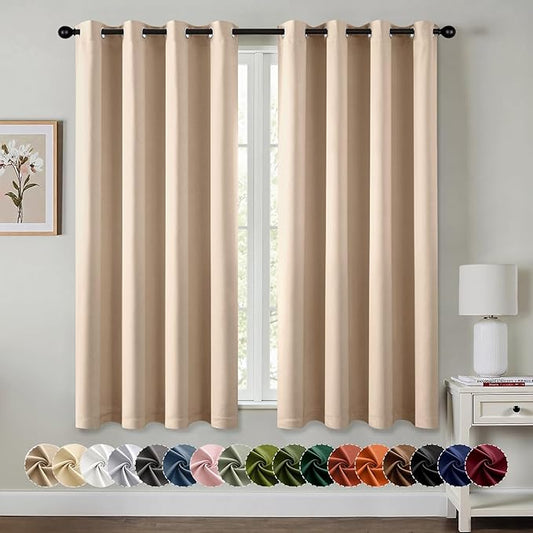 MIULEE Blackout Curtains for Bedroom Living Room 2 Panels, Thermal Insulated