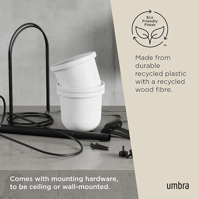 Umbra Triflora Hanging Planter for Window, Indoor Herb Garden