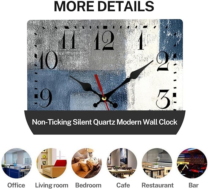 ArtSocket Wooden Wall Clock Silent Non-Ticking, Battery Operated