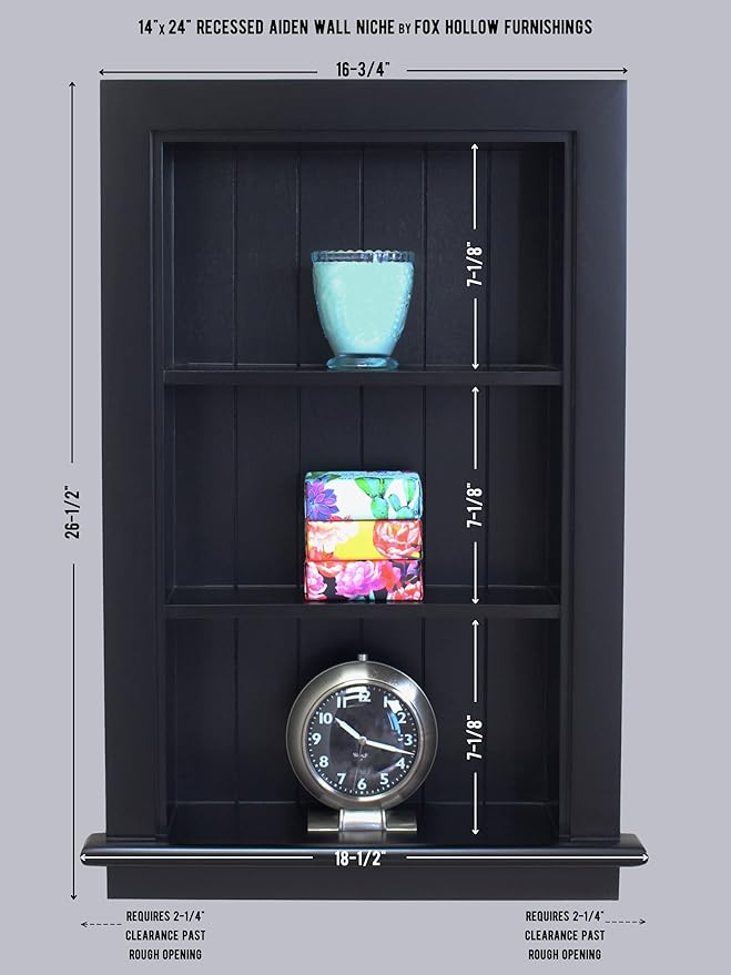 14x24 Aiden Recessed Wall Niche Medicine Cabinet Replacement, in The Wall