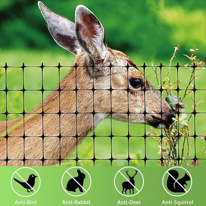Bird Netting 7x25 FT – 3/4" Mesh Garden Netting for Plant Protection, Deer Fence Netting Against Birds, Squirrels, Rabbits, Raccoons & More – Protect Fruit Trees, Vegetables & Flowers
