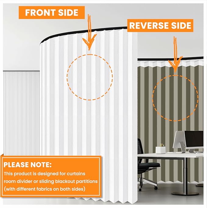 Room Divider Curtain Sets with Flexible Ceiling Track, Privacy Soundproof