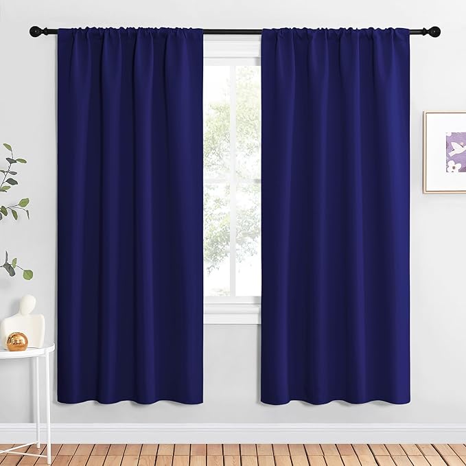 NICETOWN Blackout Curtains for Living Curtains, 1 Pair, 34-inch W x 72-inch L