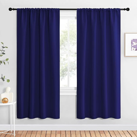 NICETOWN Blackout Curtains for Living Curtains, 1 Pair, 34-inch W x 72-inch L