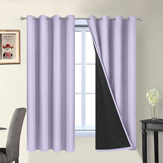 Yakamok 2 Thick Layers Completely Blackout Window Treatment Thermal Insulated