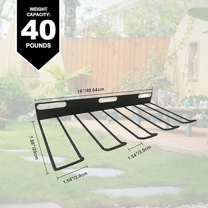 Resin Storage Shed Shelves Accessory,Wall Mount Tool Storage Rack with EZ Bolt Assembly for Suncast Select Outdoor Shed Models Wall Mount Tool Organizer for Hanging Lawn and Garden Tools