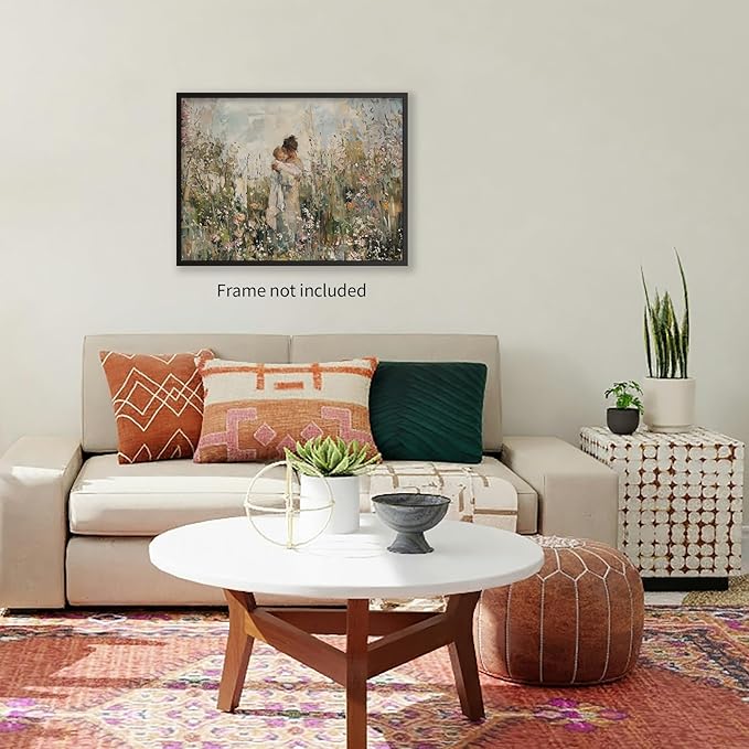 rumlud Country Flower Poster Vintage Nature Botanical Floral Wall Art Antique
