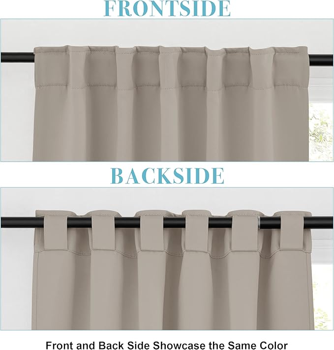 RYB HOME Blackout Curtains for Living Room Thermal Insulated Privacy Window