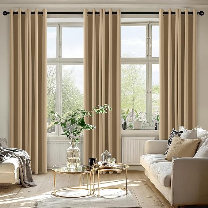 MIULEE Blackout Curtains for Bedroom Living Room 2 Panels, Thermal Insulated