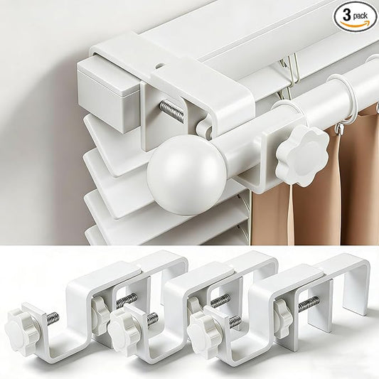 Mimiio No Drill Curtain Rod Brackets
