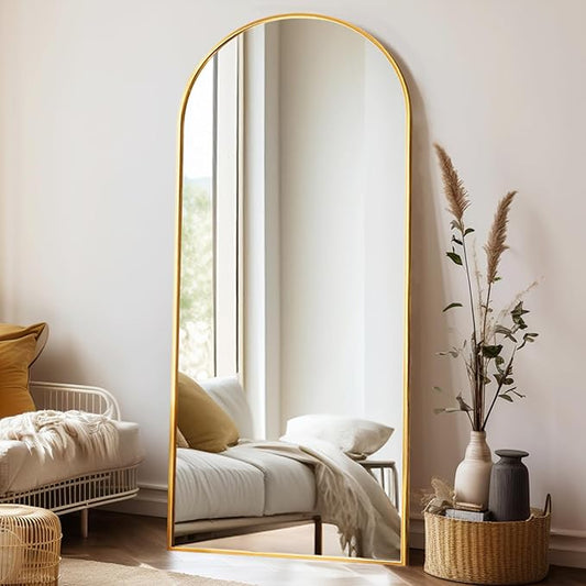 Rowjut Large 71"x30" Arched Full Length Mirror, Living Room, Wall Mounted &