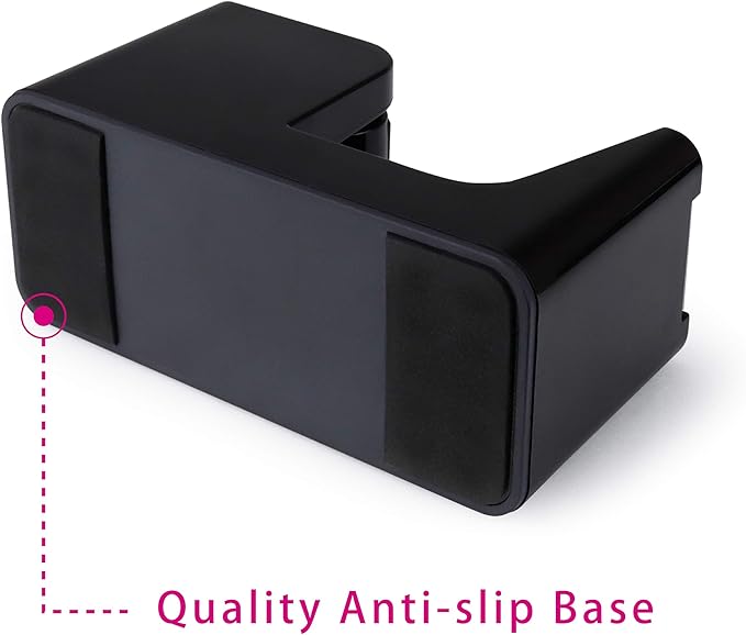 ABEL SimpleWork Desktop Tape Dispenser, Black, 1 in Core, Non-Skid Weighted Base, Tape Cutter for Office, Home, School, and Crafts