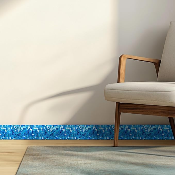 HOMETITUTE Wallpaper Border Peel and Stick Wall Accent PVC Mosaic Wall Borders