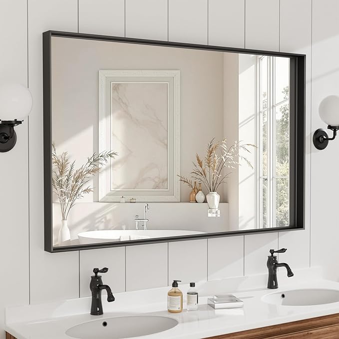 48”x 36” Black Bathroom Mirrors