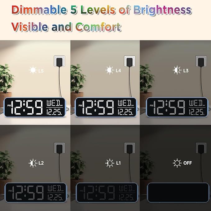 Peakeep Loud Digital Alarm Clock Large Display