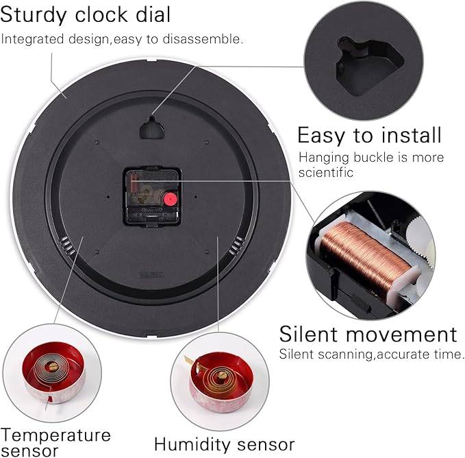 Wall Clock, Sweep Silent Movement Accurate Clocks
