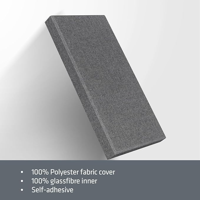 UMIACOUSTICS 4 PCS Acoustic Panels, 2“ Thick 23.6" x 11.8" Fiberglass Sound