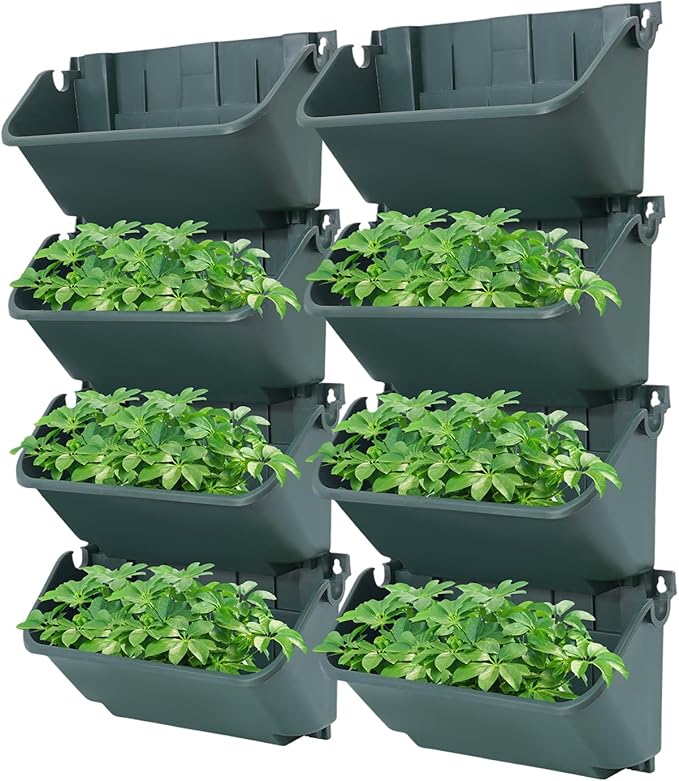24 Pack Vertical Garden Planter, 13 inch Wall Mounted Planter