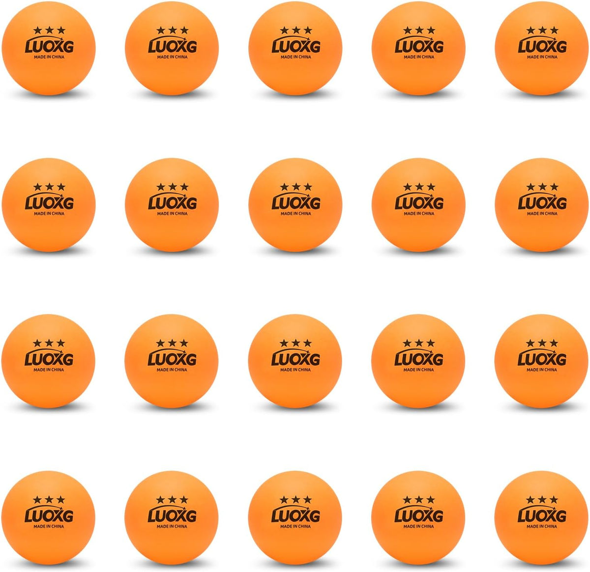**Regine Switzerland Ping Pong Balls - 20 Pack of 3 Star Orange Table Tennis Balls for All Skill Levels**