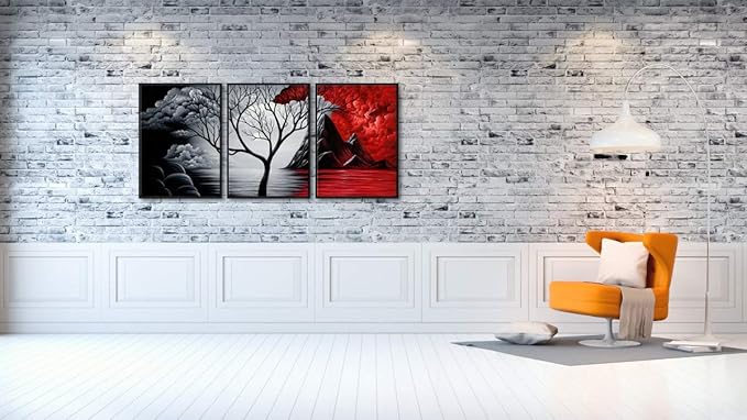 Wieco Art Extra Large Size Framed Canvas Art Prints Wall Art the Cloud Tree