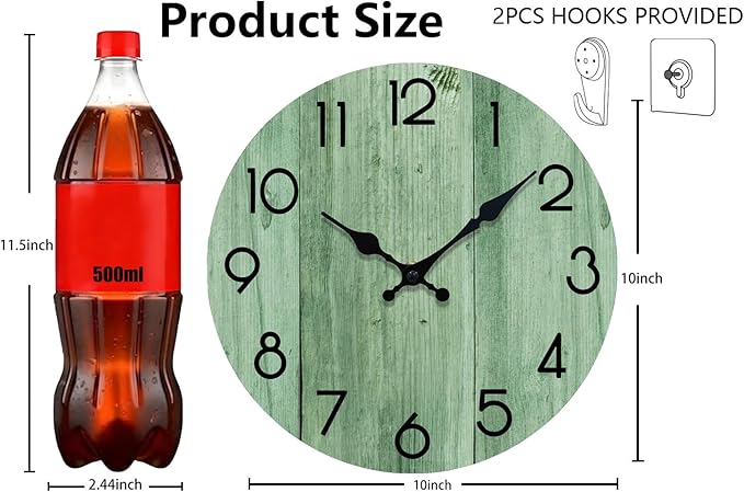 Wall Clock, Modern Wall Clocks Battery Operated, Silent Non Ticking Clock