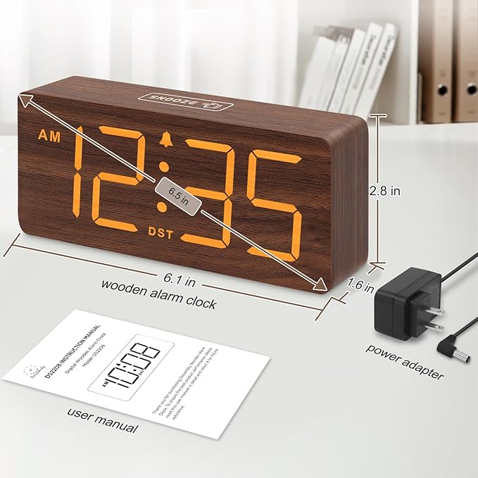 DreamSky Wooden Digital Alarm Clock