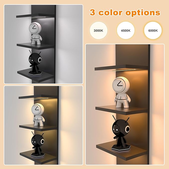 Homaterial 5 Tier Wall Shelf Unit, Wall Mount, Floating Column Home Decor