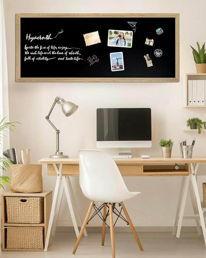 Magnetic Chalkboard for Wall, Long Chalk Board, Wall Hanging Menu for Restaurant