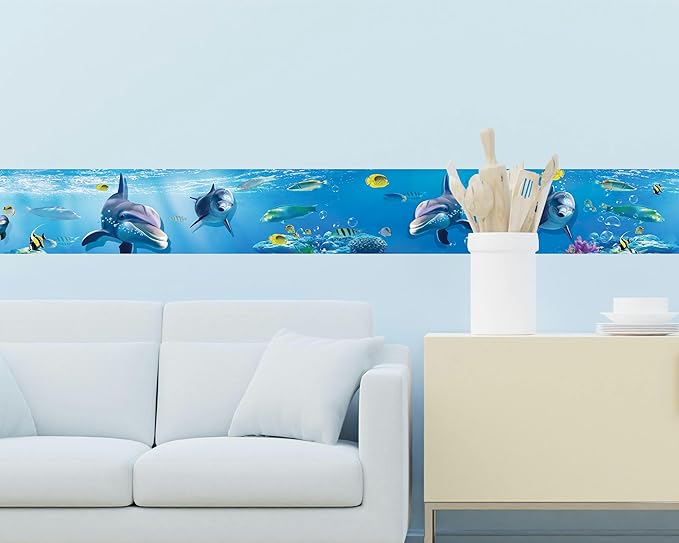FLFK Peel and Stick Wallpaper Border Wall Decals