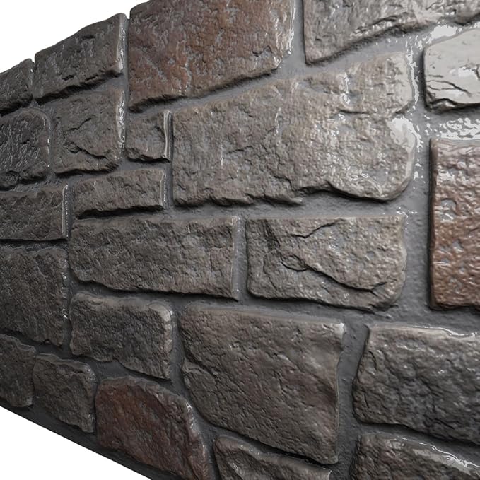 EverStone Cobblestone Faux Stone Panel, Earth Color