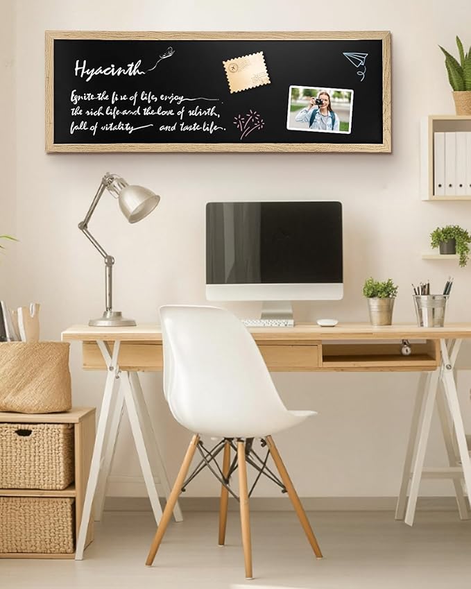 Magnetic Chalkboard for Wall, Long Chalk Board, Wall Hanging Menu for Restaurant