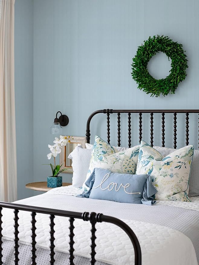 Orainege Peel and Stick Wallpaper Light Blue Wallpaper 15.7"x196.8" Textured