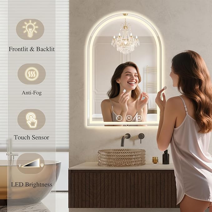 Arched LED Bathroom Mirrors