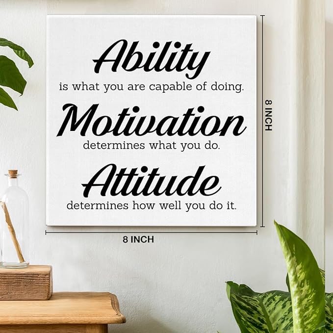 Inspirational Office Wall Decor, Motivational Plaques