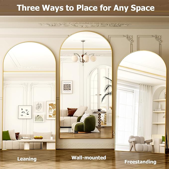 GLSLAND-77 x38 Arched Full Length Mirror
