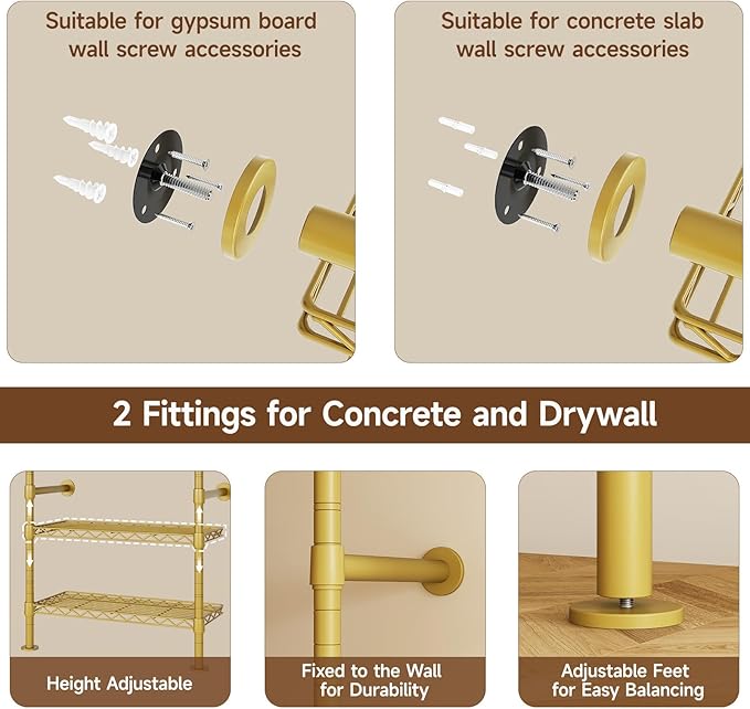 L2 Wall Mounted Closet System, Industrial Pipe Clothing Rack Clothes Racks