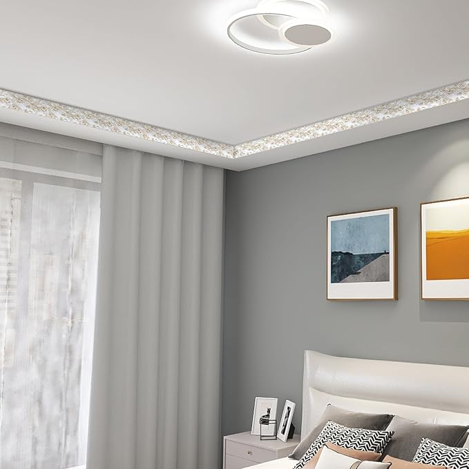 HOMETITUTE Wallpaper Border Peel and Stick Feather Texture Decorative Wall Trim