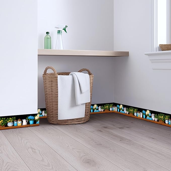 Kitchen Shelf Wallpaper Border 196x4 Inch Removable Wall Border Peel and Stick