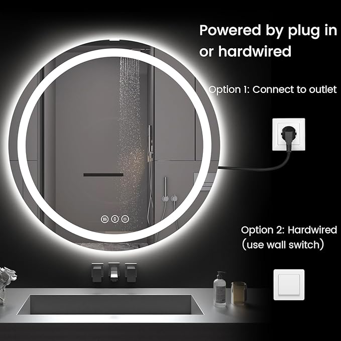 42" x 42" LED Bathroom Mirror