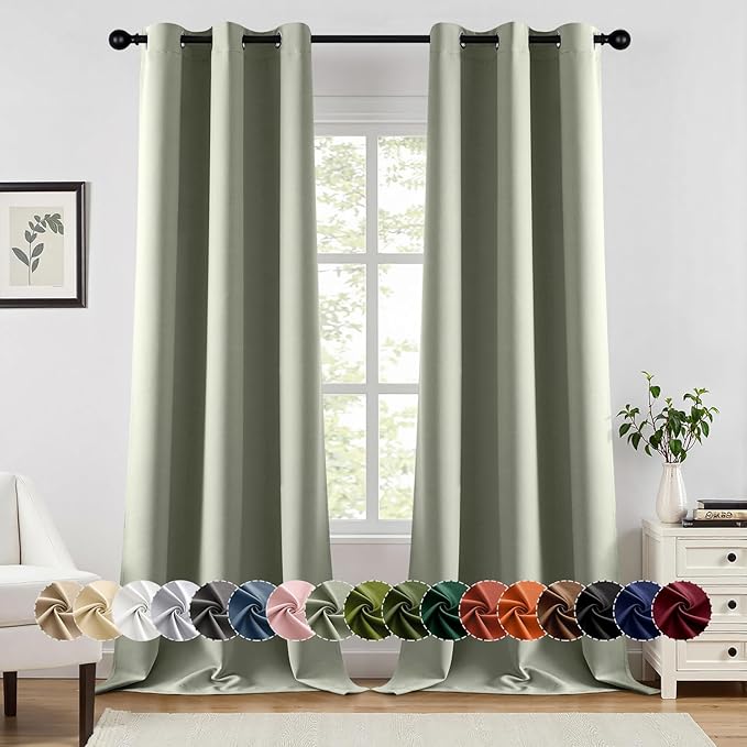 MIULEE Blackout Curtains for Bedroom Living Room 2 Panels, Thermal Insulated