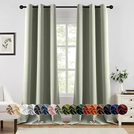 MIULEE Blackout Curtains for Bedroom Living Room 2 Panels, Thermal Insulated