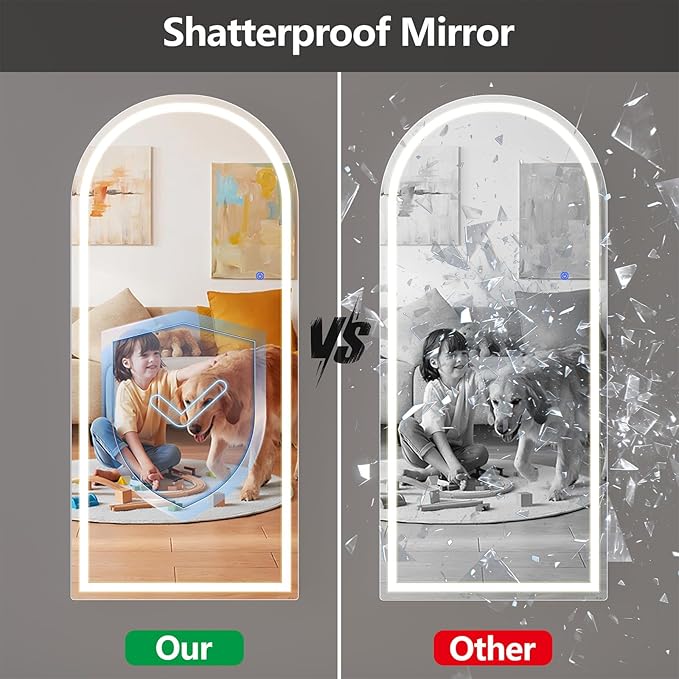 Full Length Mirror with LED Lights, LED Mirrors Full Length Floor Mirror Full