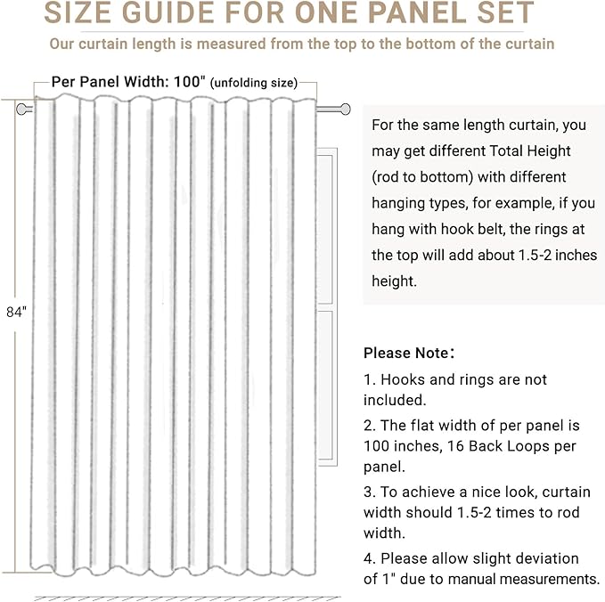 100% Blackout Shield Linen Blackout Curtains